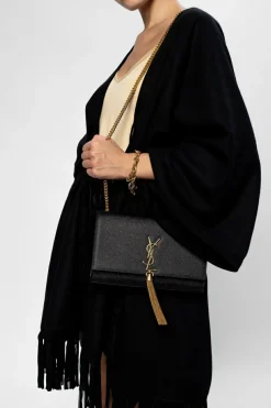 Saint Laurent CZARNY Torba na ramię ‘Kate Monogram’