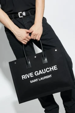 Saint Laurent CZARNY Torba ‘Rive Gauche’ typu ‘shopper’