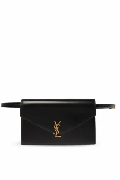 Saint Laurent CZARNY Torba na pas ‘Mini Envelope’