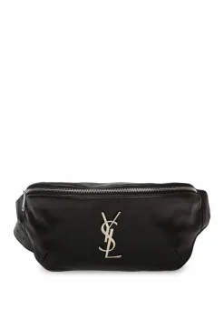 Saint Laurent CZARNY Torba na pas z logo