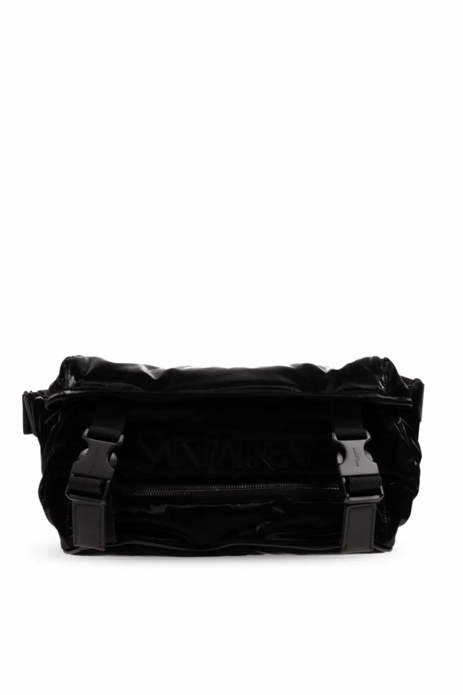 Saint Laurent CZARNY Torba na pas z logo