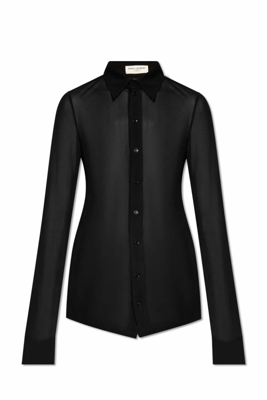 Saint Laurent CZARNY Transparentna koszula