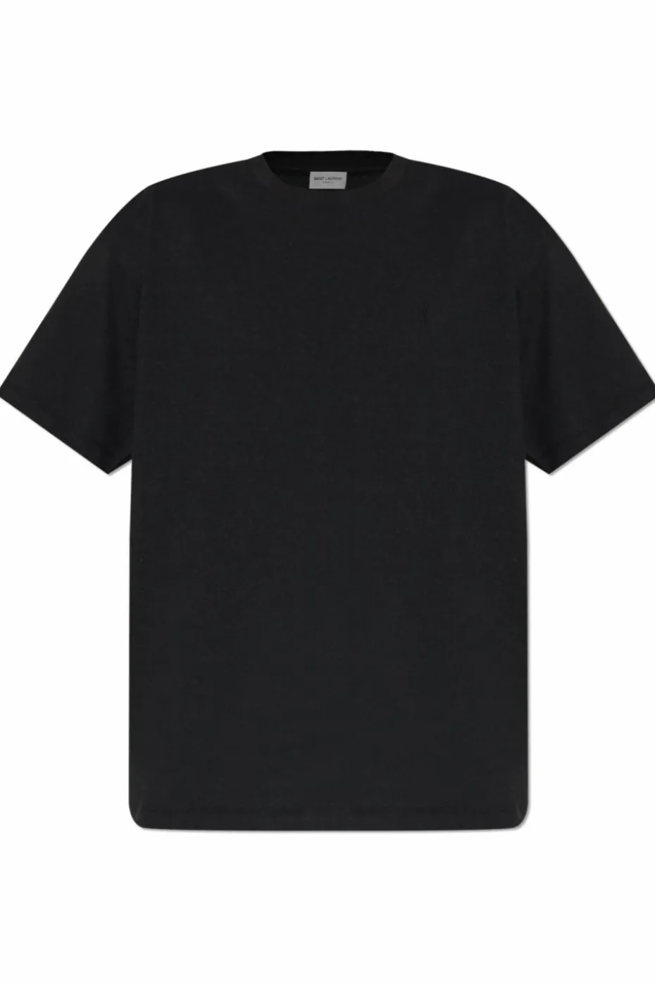 Saint Laurent CZARNY T-shirt z okrągłym dekoltem