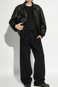 Saint Laurent CZARNY T-shirt z okrągłym dekoltem