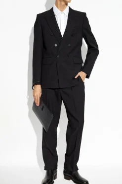 Saint Laurent CZARNY Wełniana marynarka