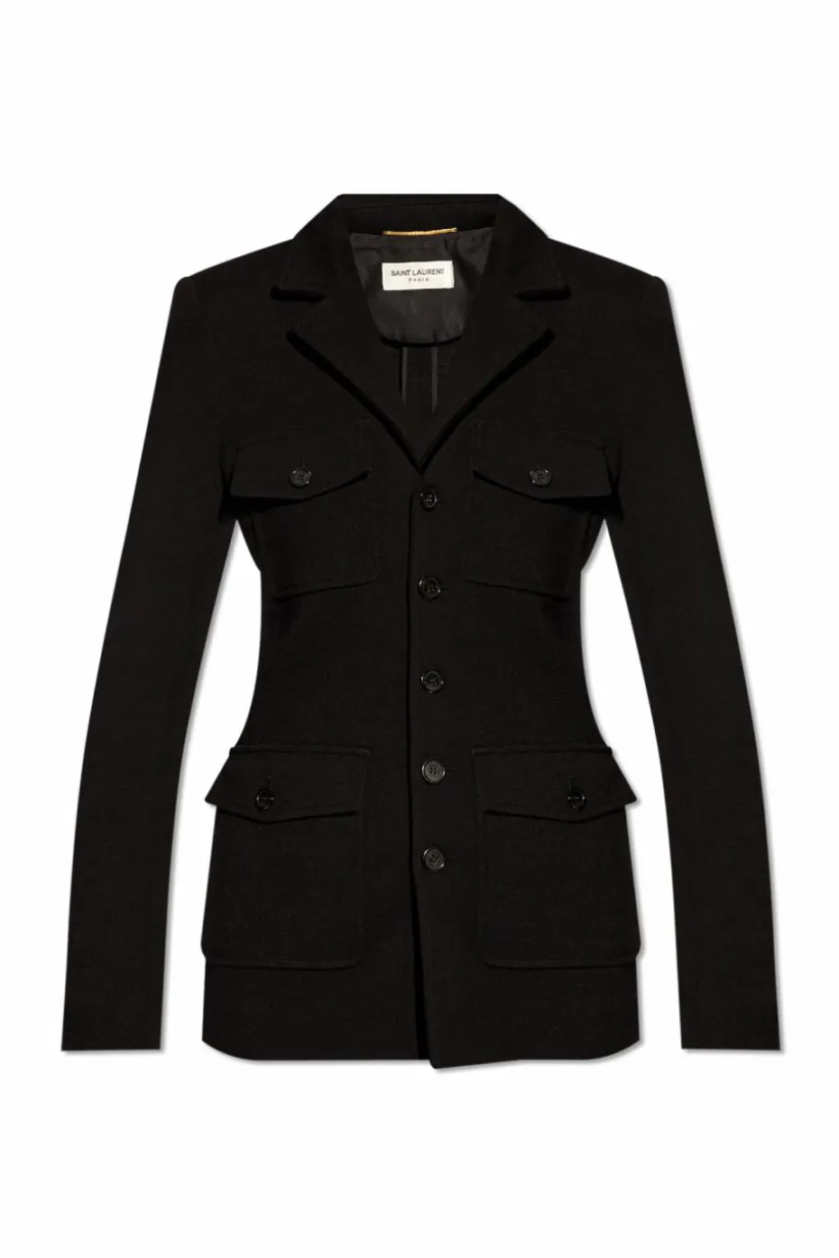 Saint Laurent CZARNY Wełniana marynarka