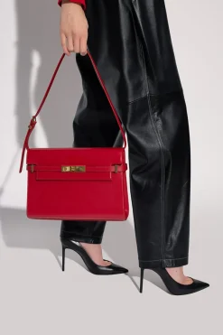Saint Laurent CZERWONY Torba na ramię ‘Manhattan’
