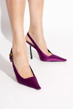Saint Laurent FIOLETOWY Szpilki `Climax`