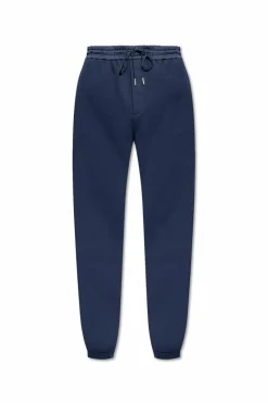 Saint Laurent GRANATOWY Spodnie dresowe z logo