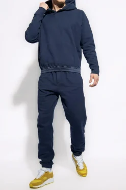 Saint Laurent GRANATOWY Spodnie dresowe z logo