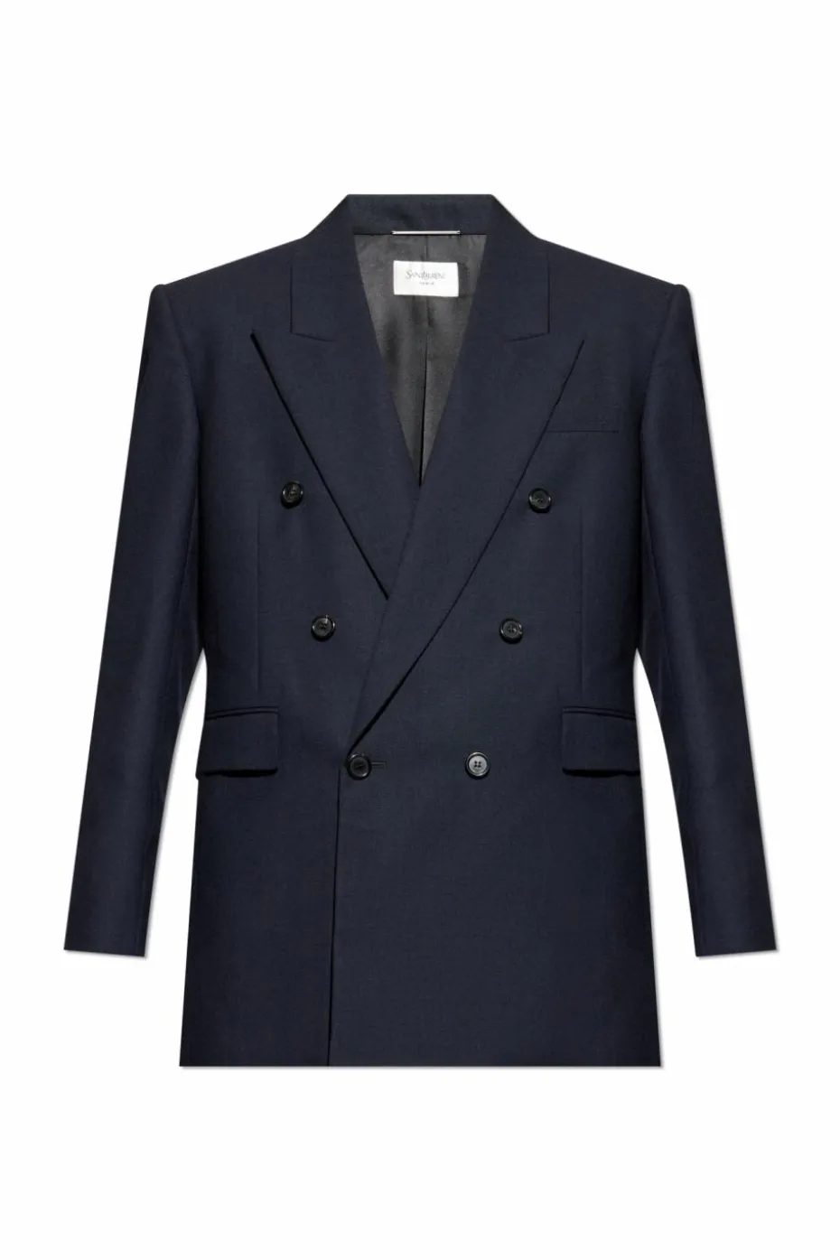 Saint Laurent GRANATOWY Wełniana marynarka