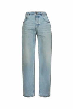 Saint Laurent jasnoniebieski Jeansy z nogawkami o prostym kroju