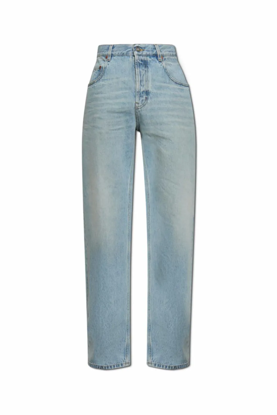 Saint Laurent jasnoniebieski Jeansy z nogawkami o prostym kroju