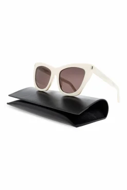 Saint Laurent kremowy Okulary przeciwsłoneczne `SL 214 KATE`