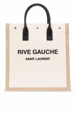 Saint Laurent kremowy Torba ‘Rive Gauche North/South’