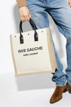 Saint Laurent kremowy Torba ‘Rive Gauche North/South’