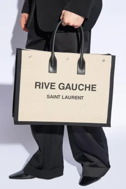 Saint Laurent kremowy Torba ‘Rive Gauche Large’ typu ‘shopper’