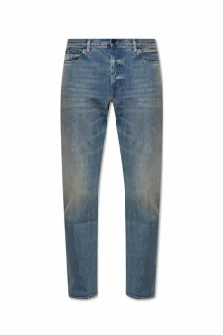 Saint Laurent NIEBIESKI Jeansy z przetarciami
