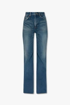 Saint Laurent NIEBIESKI Jeansy z rozszerzanymi nogawkami