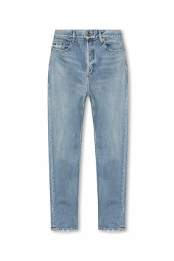 Saint Laurent NIEBIESKI Jeansy z naszywką z logo