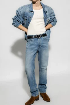 Saint Laurent NIEBIESKI Jeansy z lekko zwężanymi nogawkami