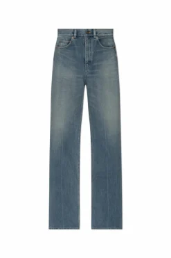 Saint Laurent NIEBIESKI Jeansy z nogawkami o prostym kroju
