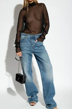 Saint Laurent NIEBIESKI Jeansy typu ‘baggy’
