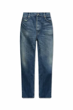 Saint Laurent NIEBIESKI Jeansy z przetarciami
