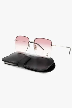Saint Laurent RÓŻOWY Okulary przeciwsłoneczne z logo ‘SL 312 M’
