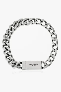 Saint Laurent SREBRNY Mosiężna bransoleta