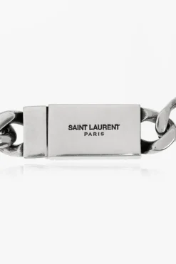 Saint Laurent SREBRNY Mosiężna bransoleta