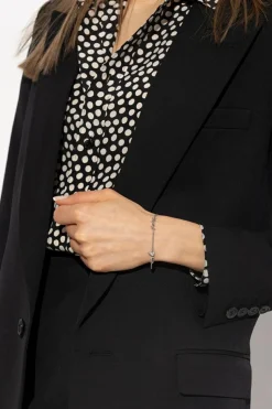 Saint Laurent SREBRNY Mosiężna bransoleta