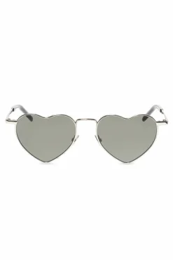 Saint Laurent SREBRNY Okulary przeciwsłoneczne w dekoracyjnym kształcie