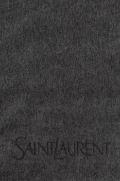 Saint Laurent SZARY Kaszmirowy szal