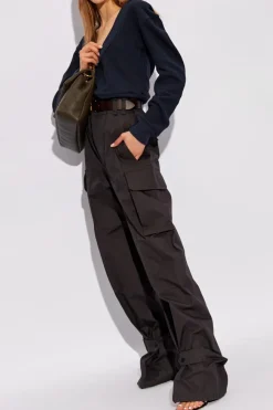 Saint Laurent SZARY Spodnie typu ‘cargo’