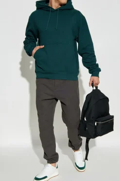 Saint Laurent SZARY Spodnie dresowe z logo