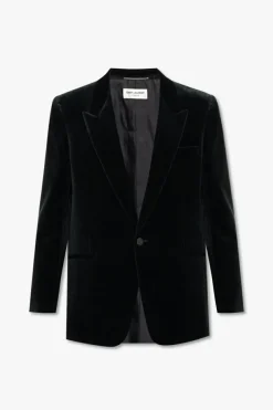 Saint Laurent ZIELONY Aksamitna marynarka