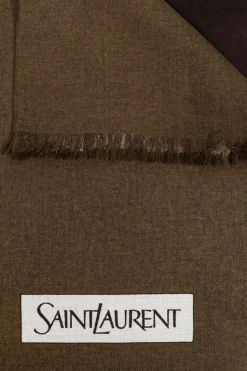 Saint Laurent ZIELONY Chusta z logo