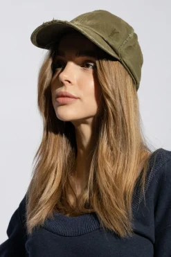 Saint Laurent ZIELONY Czapka z daszkiem