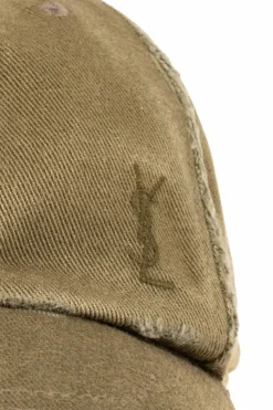 Saint Laurent ZIELONY Czapka z daszkiem