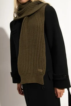 Saint Laurent ZIELONY Kaszmirowy szal