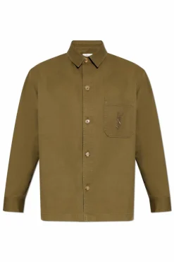 Saint Laurent ZIELONY Koszula z logo