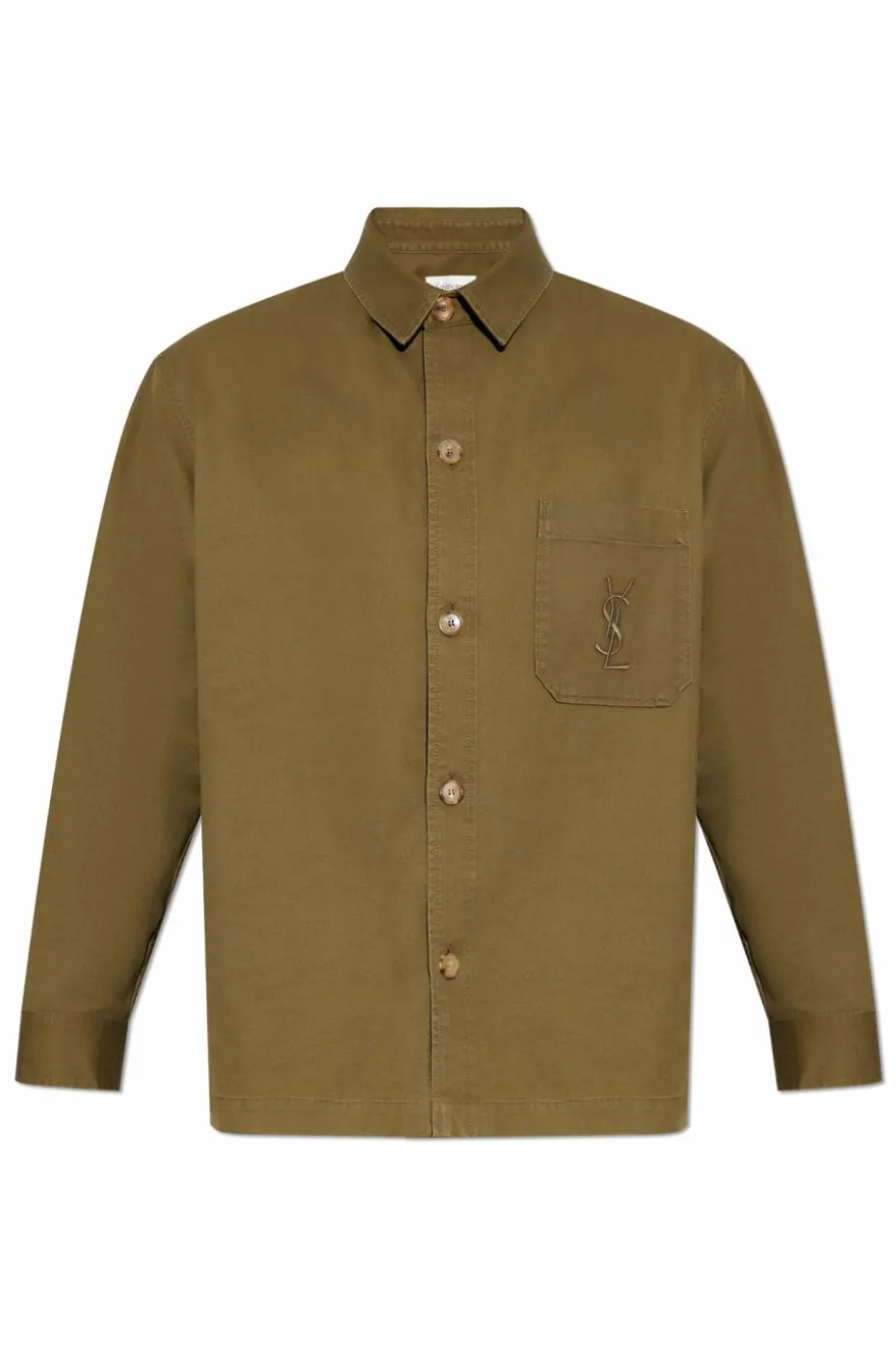 Saint Laurent ZIELONY Koszula z logo
