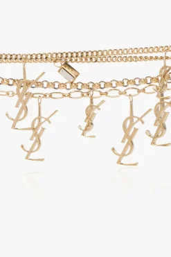 Saint Laurent ZŁOTY Bransoleta z zawieszkami
