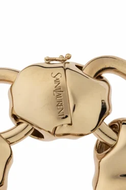 Saint Laurent ZŁOTY Mosiężna bransoleta
