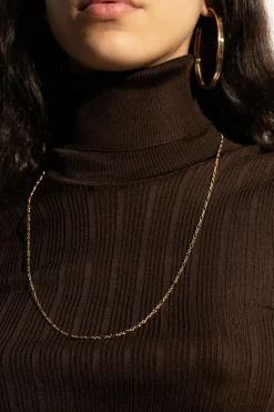 Saint Laurent ZŁOTY Mosiężny naszyjnik