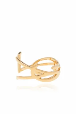 Saint Laurent ZŁOTY Pierścień z logo