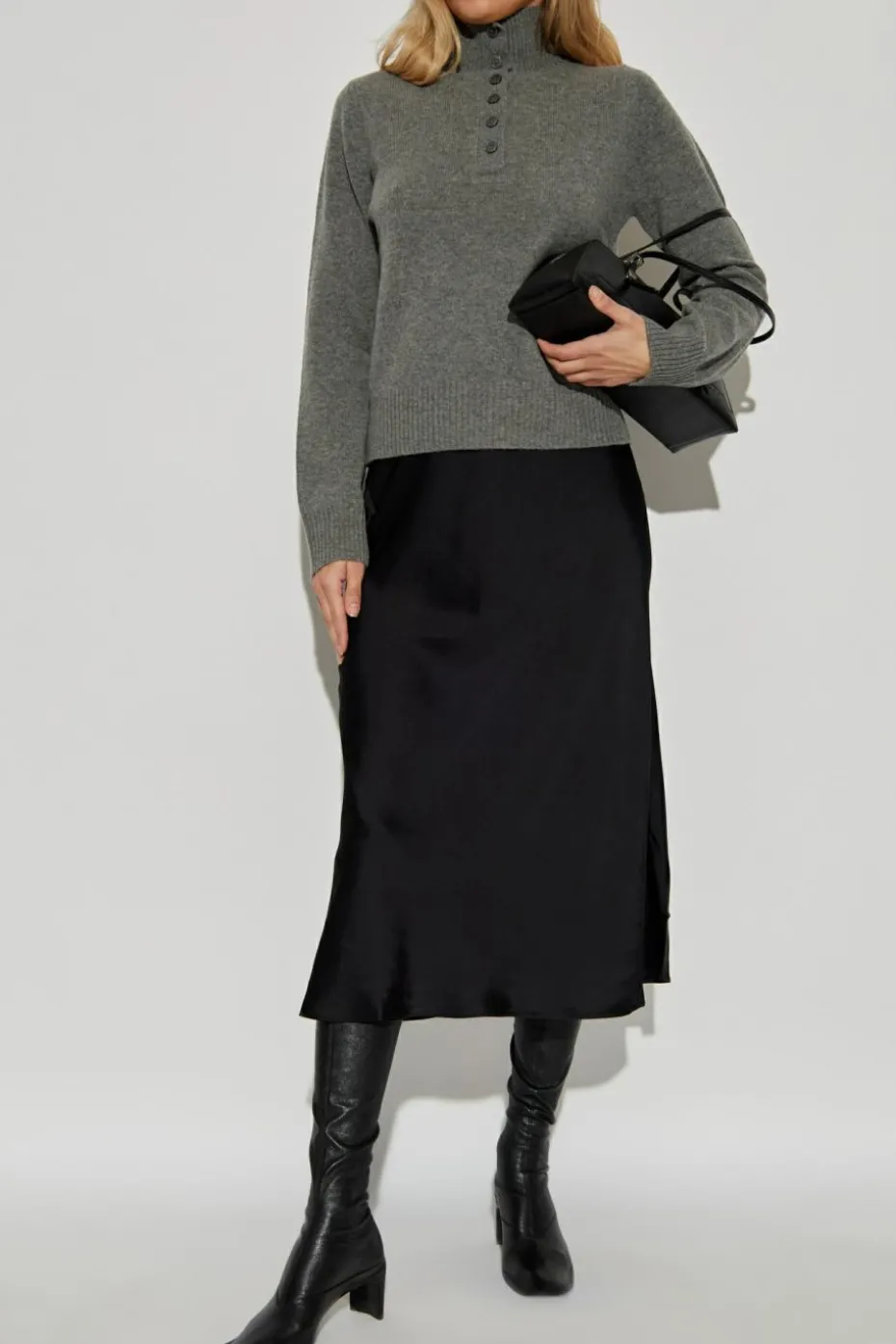 Samsøe Samsøe SZARY Sweter `Saelif`