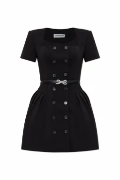 Self-Portrait CZARNY Krótka sukienka z paskiem