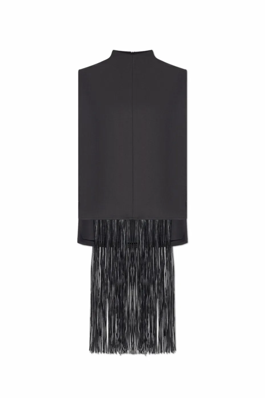 Sportmax CZARNY Top `Soraia` z frędzlami